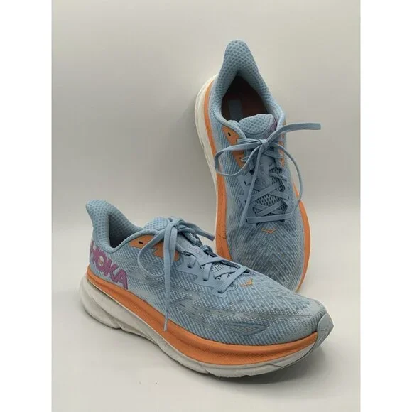Hoka One One Womens Clifton 9 1127896 ABIW Blue Running Shoes Sneakers Sz 11B - Picture 13 of 15